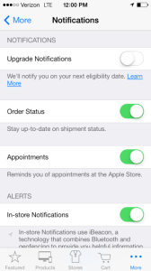 iBeacons App settings Image